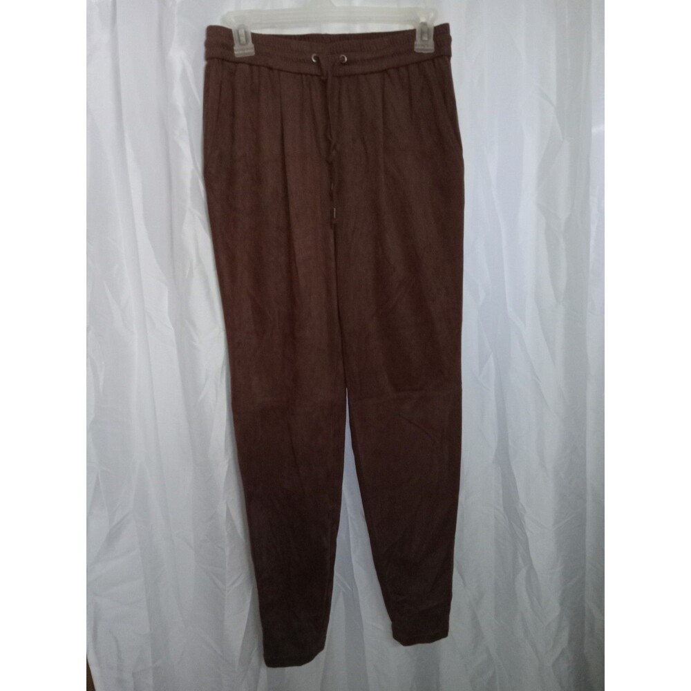 XS WynneLayers Women's Easy Fit Microsuede Trouser Pant Chocolate